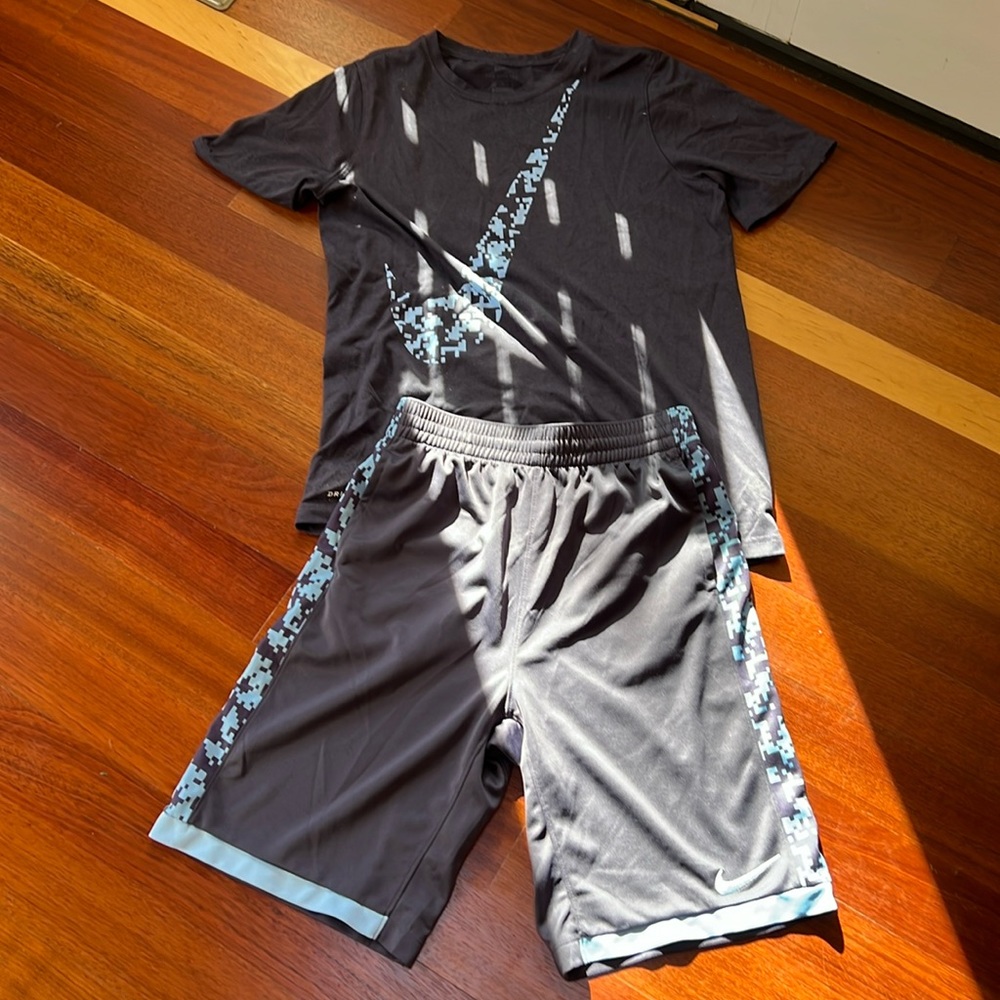 Nike Boys XL Dri Fit shirts and shorts.  Worn just a handful of times.